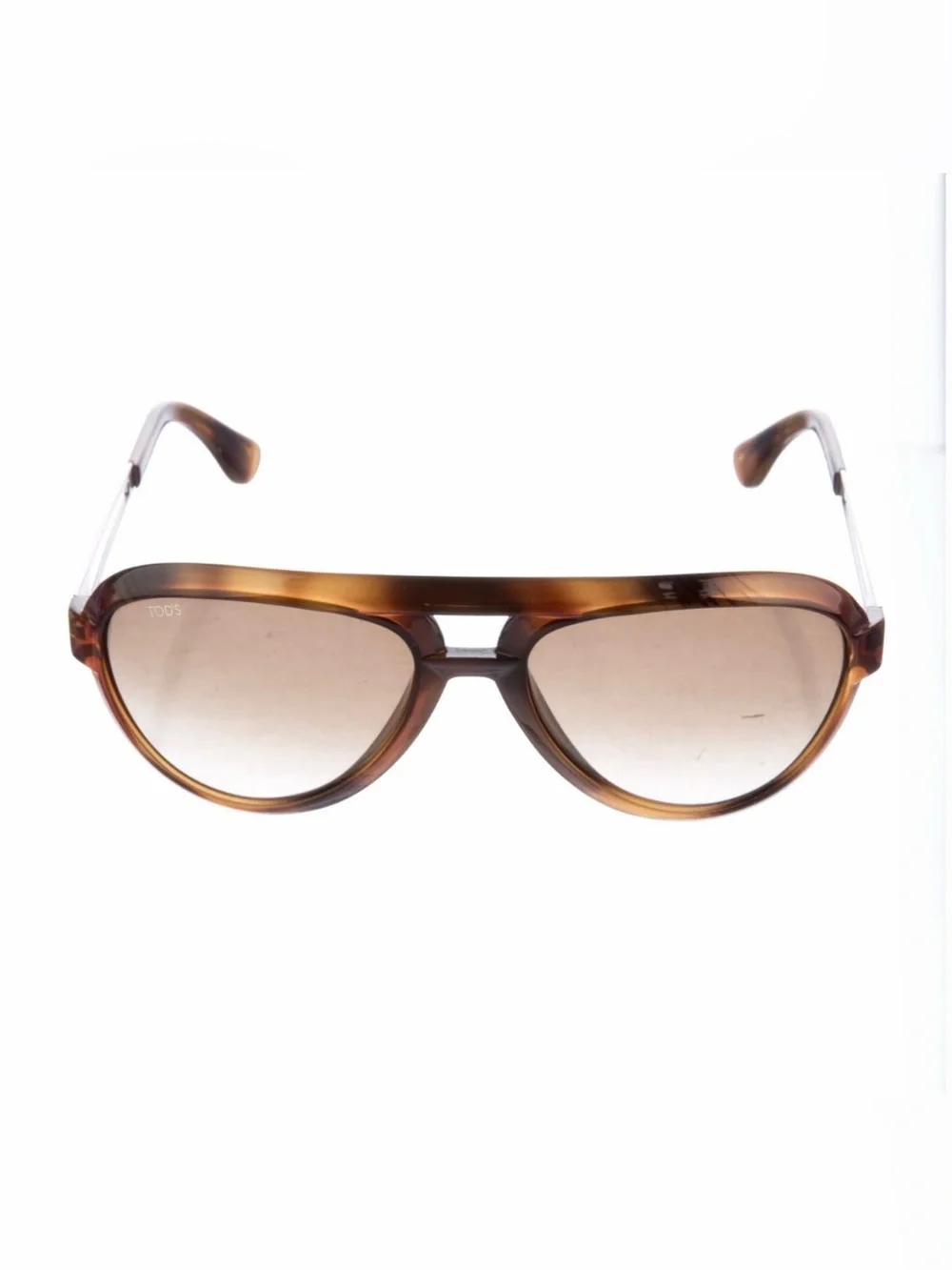 Tod’s TO12 25N Aviator Sunglasses Tortoise Brown Made in Italy 100% Auth
